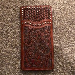 Vintage leather tooled wallet